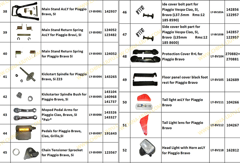 Piaggio Bravo Si Parts-3